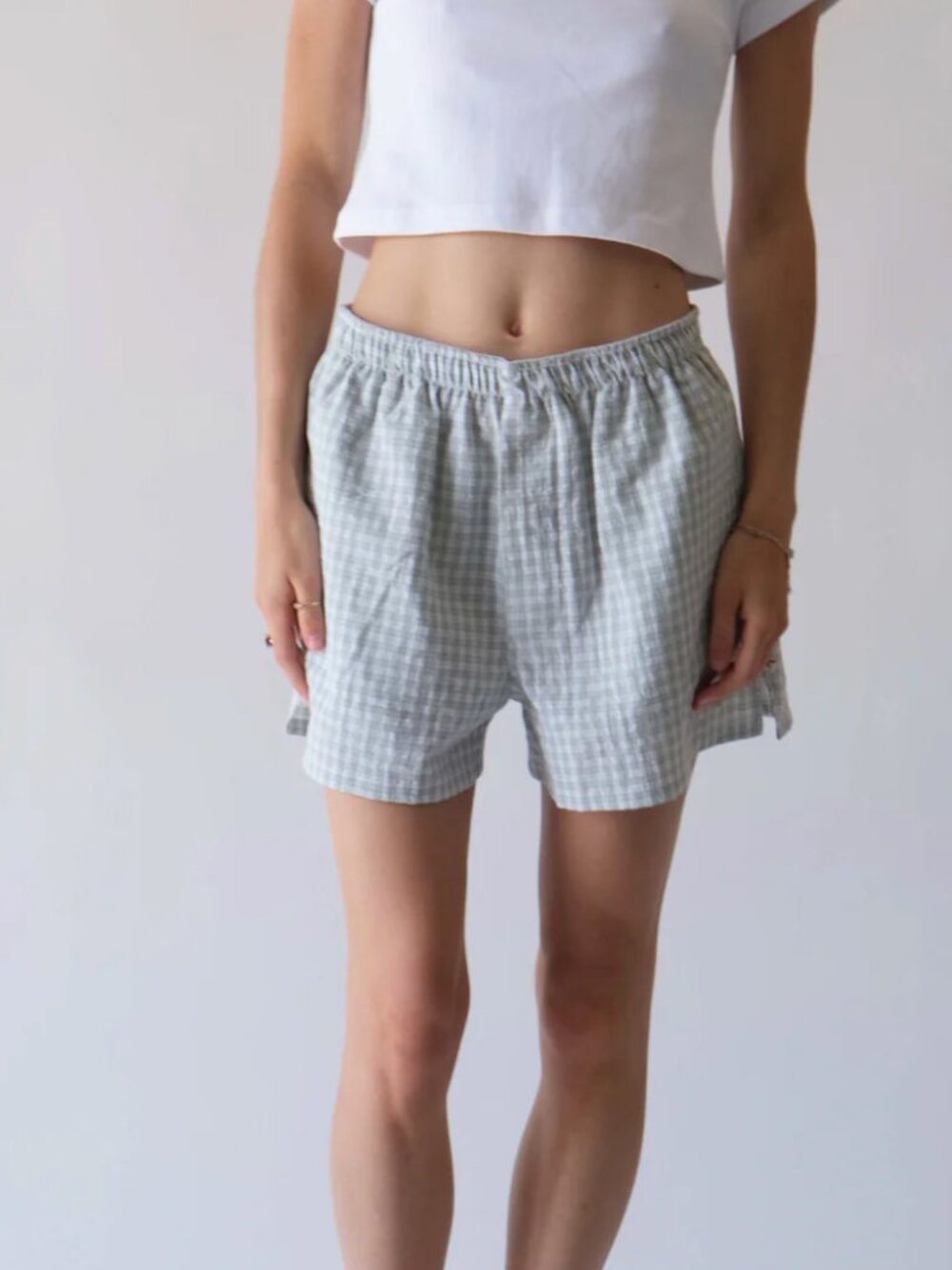 SP Boxer Short in Green Gingham Size L